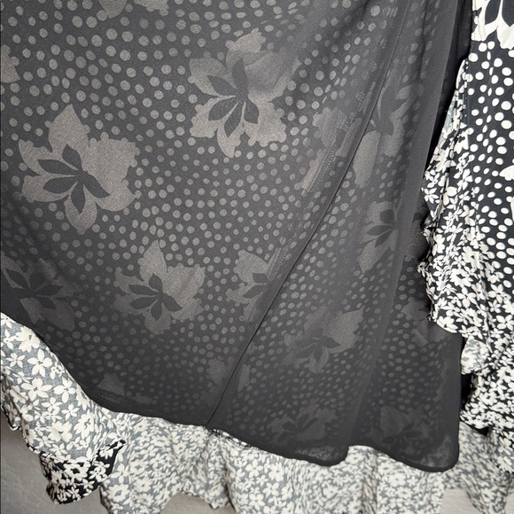 NEW Anthropologie Porridge Amity Wrap Dress Black and White - Picture 6 of 10